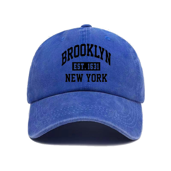 Wholesale New washed letter embroidered duck tongue hat, fashionable and personalized sun shading baseball cap