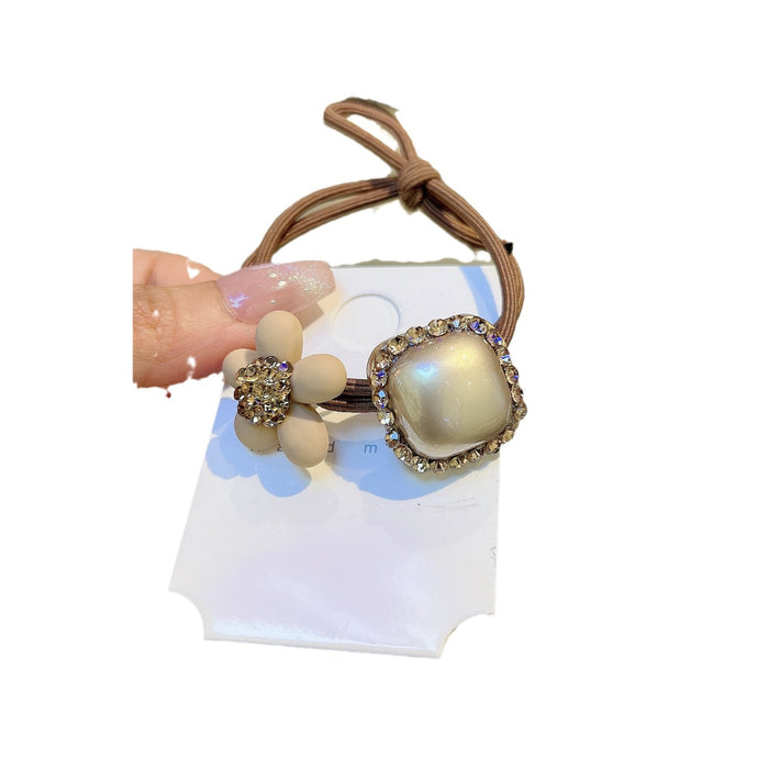 Wholesale Bunny Hair Rings Rubber Rhinestone Hair Rope Hair Accessories