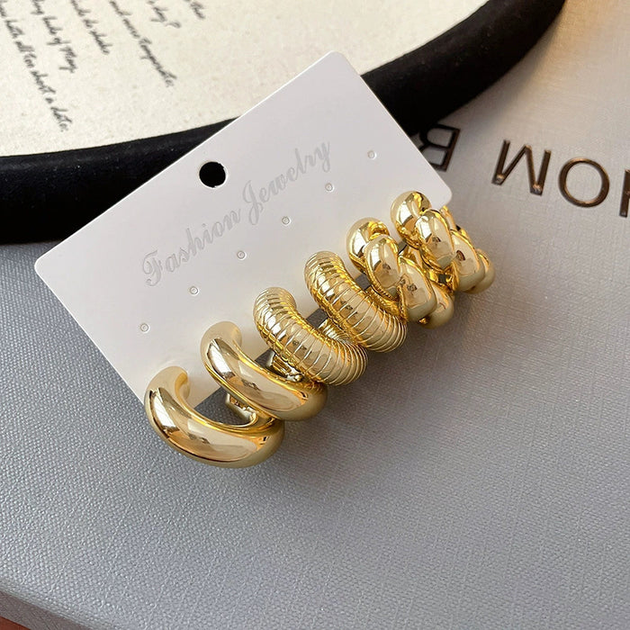 Wholesale Waterdrop oval earring set with simple temperament, high-end earrings, new earrings wholesale