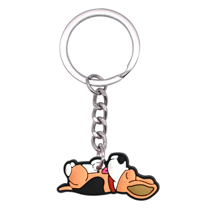 Wholesale 10 PCS Cartoon  keychain  PVC soft rubber car key pendant wholesale keychain