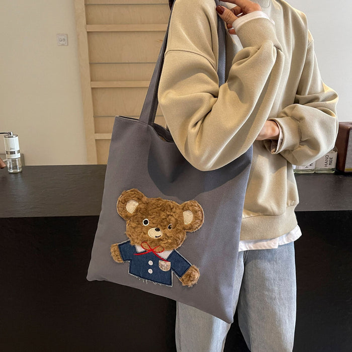 Wholesale Versatile Cartoon Art Single Shoulder Cloth Bag Tote Bag Commuter New Handheld Crossbody
