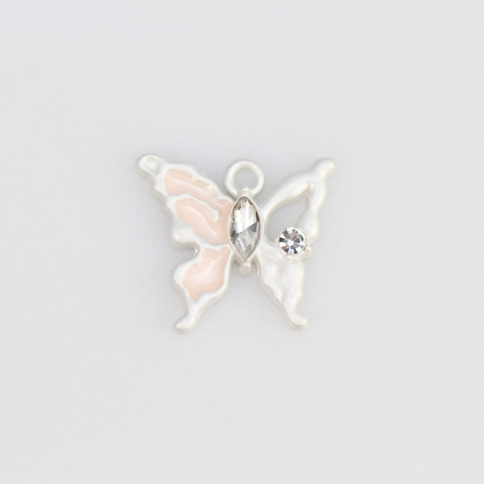 Wholesale Butterfly pendant alloy multi-color oil drop pendant bracelet necklace accessories DIY jewelry accessories