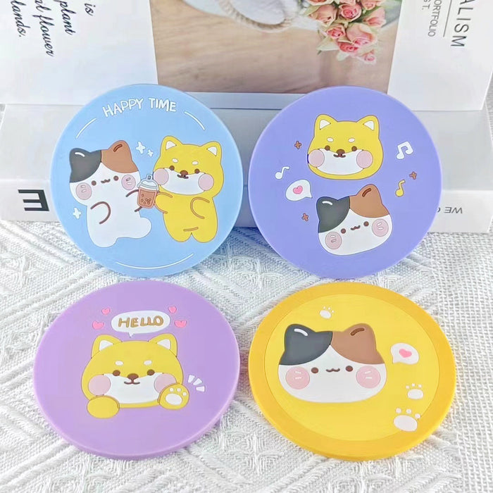 Wholesale Cartoon Soft Plastic Animal Coasters JDC-DCN-HaoH001