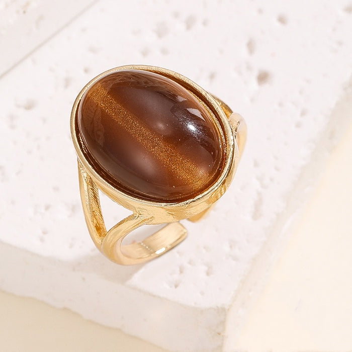 Wholesale Snake Head Tiger Eye Style Fashion Jewelry Set Electroplated Boutique