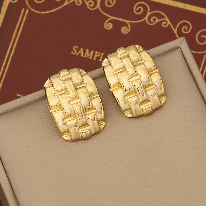 Wholesale Stainless Steel Personalized Irregular Earrings JDC-ES-BingM030