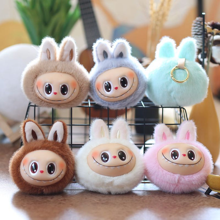 Wholesale Cute vinyl rabbit second generation small pendant plush toy doll bag pendant keychain doll
