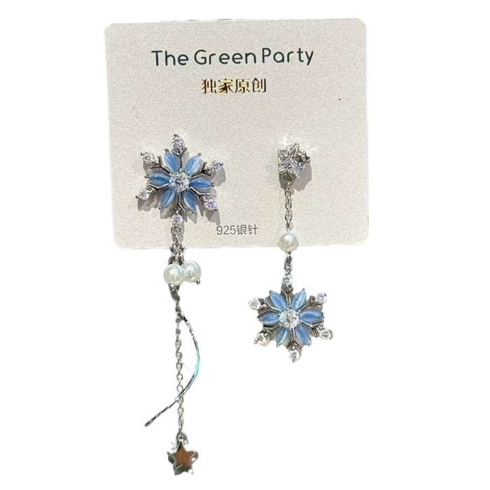 Wholesale New asymmetrical tassel earrings with niche and personalized design, high-end and versatile earrings