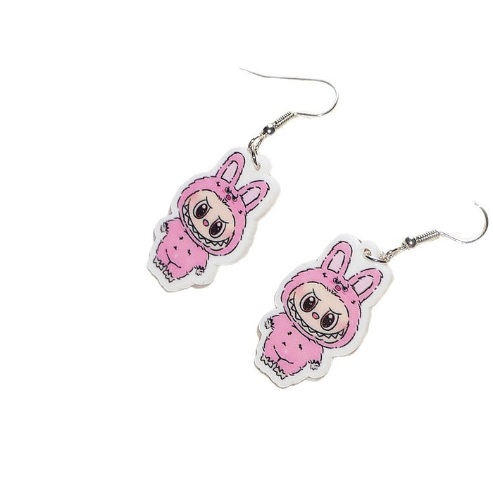 Wholesale Acrylic Jewelry Cute cartoon asymmetrical earrings acrylic earrings pendant jewelry