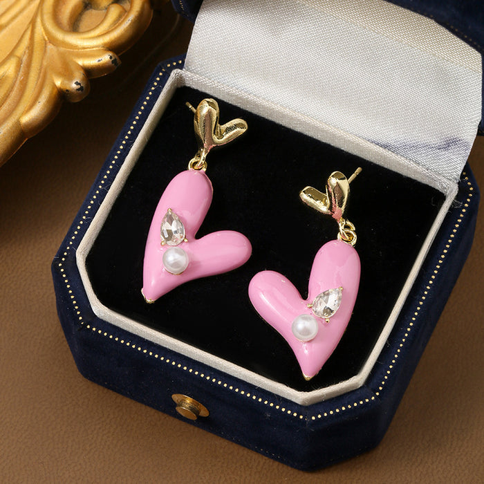 Wholesale Pink Love Ear Studs Commuter Ear Studs