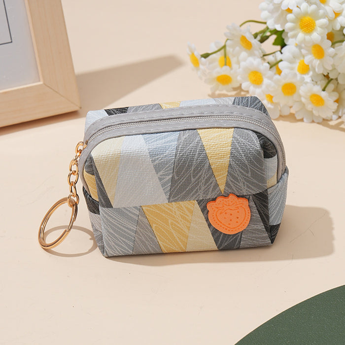 Wholesale PU Mini Simple Zipper Contrast Color Coin Purse JDC-WT-YuanYi001