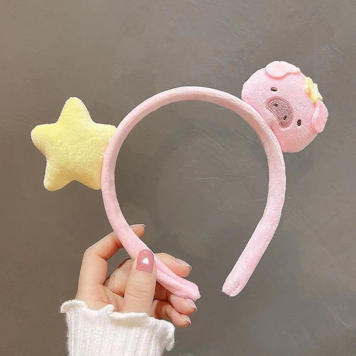 Wholesale Cute Bow Lace Plush Rabbit Ear Hair Band Women Wash Face Hair Band