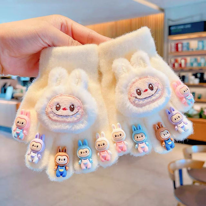 Wholesale Cute cartoon five-finger children gloves