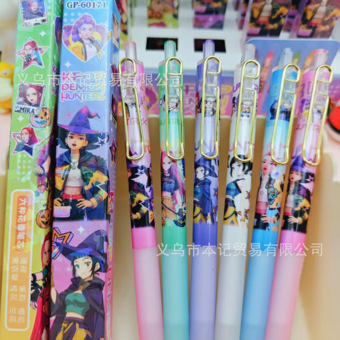 Wholesale cute cartoon 0.5mm student clickable ballpoint pens
