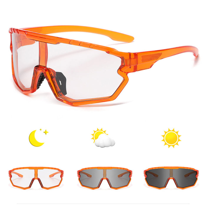 Wholesale outdoor cycling sunglasses men's colorful color-changing glasses men's sports sunglasses women's cycling glasses