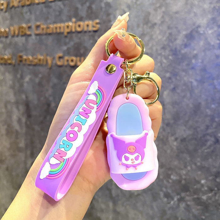 Wholesale Chic Slipper Keychain Metal Keyring Bag Charm MOQ≥2