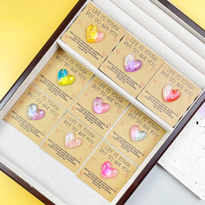 Wholesale Gradient Heart Pocket Decorations Hug Card