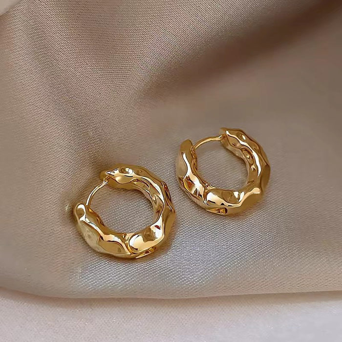 Wholesale Wrinkle Texture Alloy Earrings JDC-ES-Chengx011