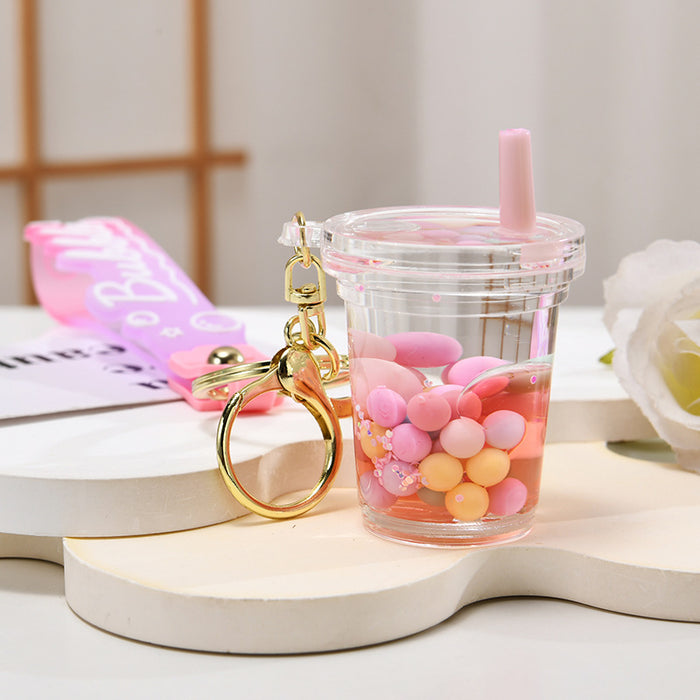 Wholesale Cute Beaded Sand Bottle Keychain