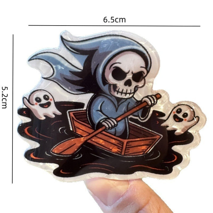 Wholesale Cute boating ghost clip,  playful ghost shark clip,  fun back of the head hairpin,   ponytail clip