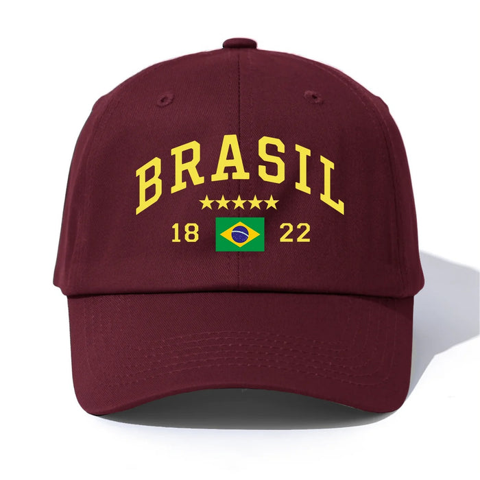 Wholesale Brazil Flag BRASIL Printed Baseball Cap Green Adjustable Outdoor Summer Fashion Accessory