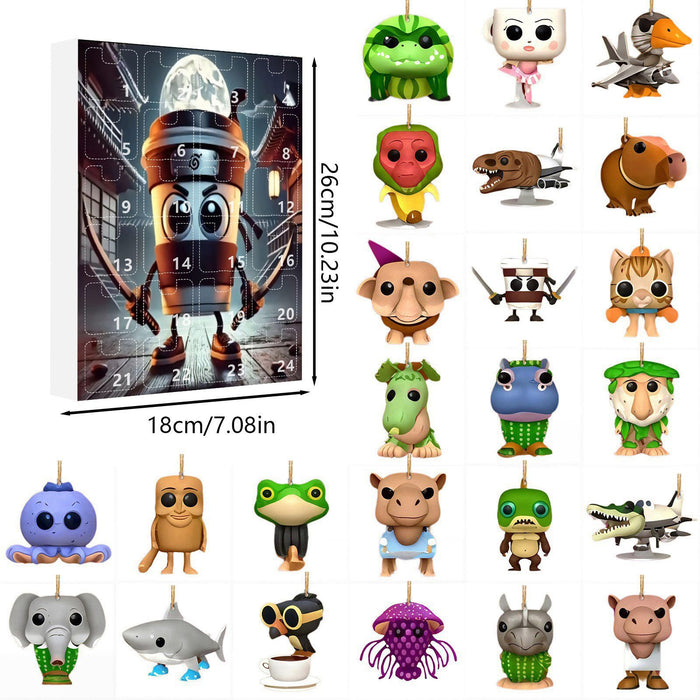 Wholesale  Classic Blind Box Acrylic Flat Pendant Christmas Ornament