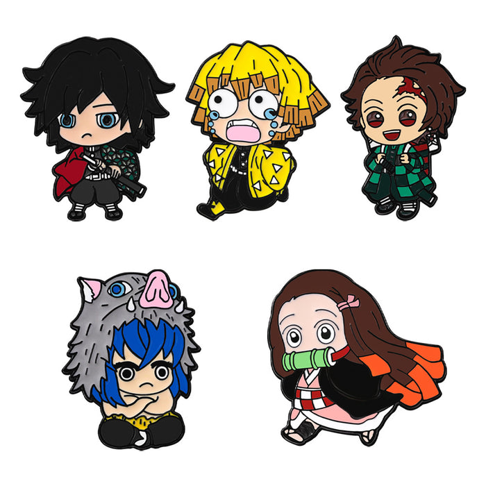 Wholesale Anime surrounding badge metal zinc alloy oil drop cute small gift brooch