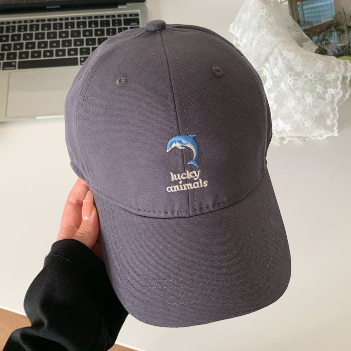 Wholesale New Cute Embroidered Baseball Hat Versatile Sunshade and Sunscreen Duck Tongue Hat
