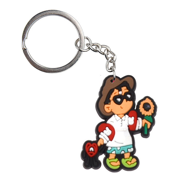 Wholesale 10PCS Cartoon key chain PVC car key pendant  mobile phone pendant