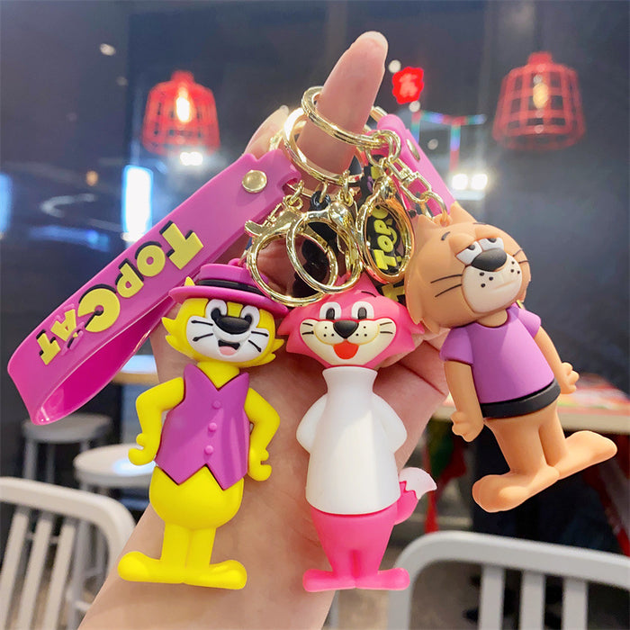 Wholesale Cartoon Standing Cat Backpack Keychain