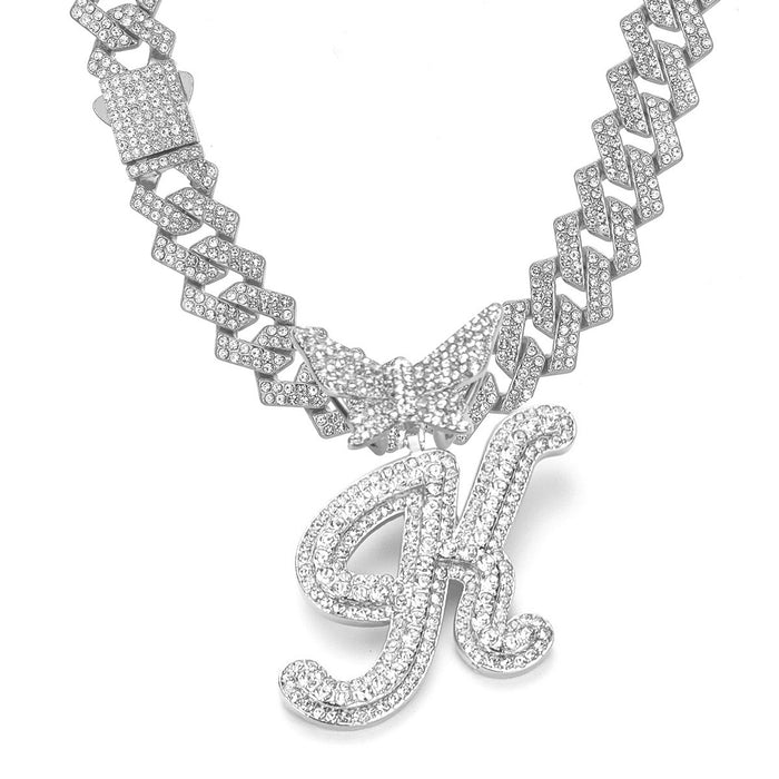 Wholesale Alloy rhinestone pendant necklace