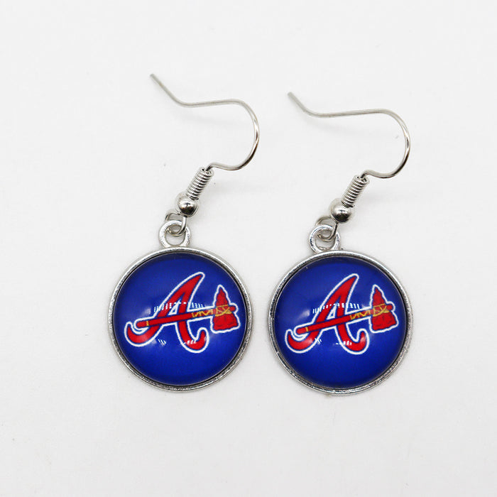 Wholesale Baseball Team Football Team Earrings Pendant Moonlight Gemstone Pendant Sports Earrings