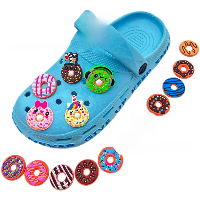 Wholesale Doughnut hole shoe flower shoe buckle PVC soft rubber shoe flower DIY accessory decoration buckle shoelace buckle in stock
