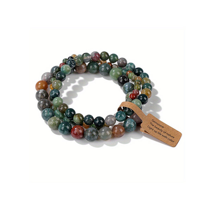 Wholesale Agate Turquoise Beaded Bracelet Retro Colorful Stone Bracelet Jewelry