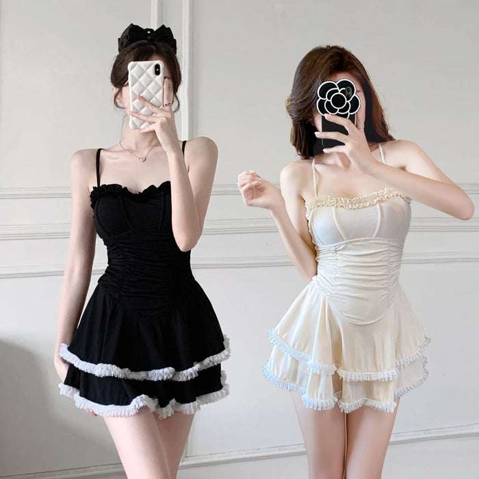 Wholesale Swimsuit hot spring belly covering one-piece vacation swimsuit