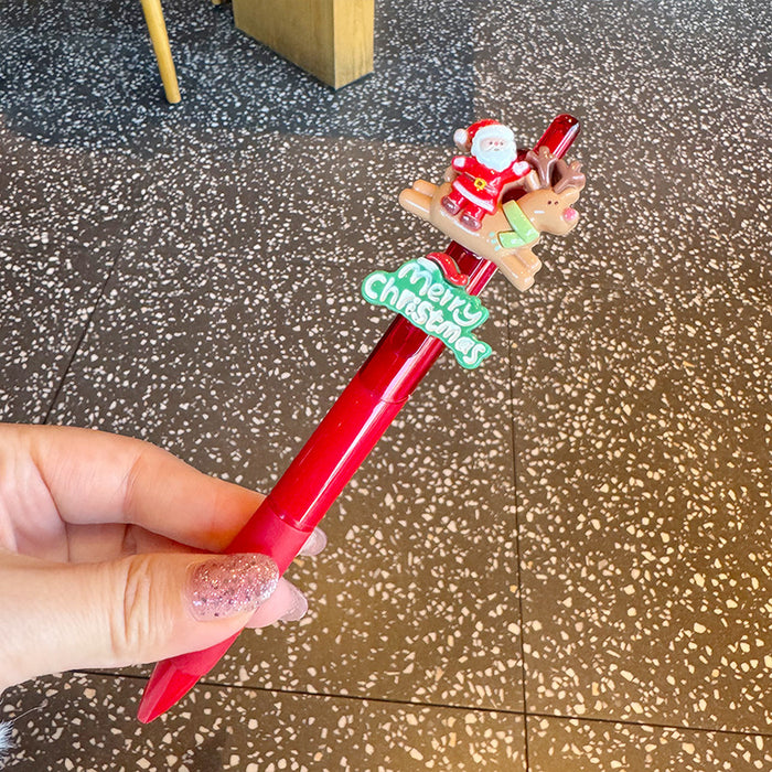 Wholesale Creative Christmas Series Cute High-Value  Click Pen Smooth for Students'  Practice