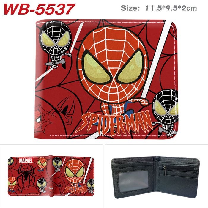 Wholesale PU Leather Anime Superhero Cartoon Bifold Wallet Stylish Everyday Gift For Students