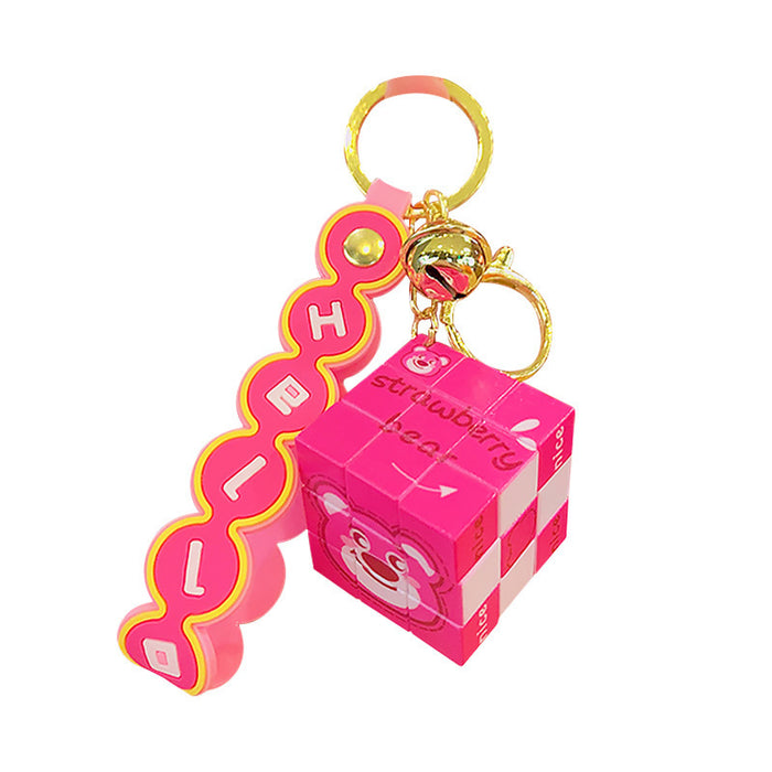 Wholesale Plastic Cartoon Mini Rubik's Cube Keychain JDC-KC-ShiM003