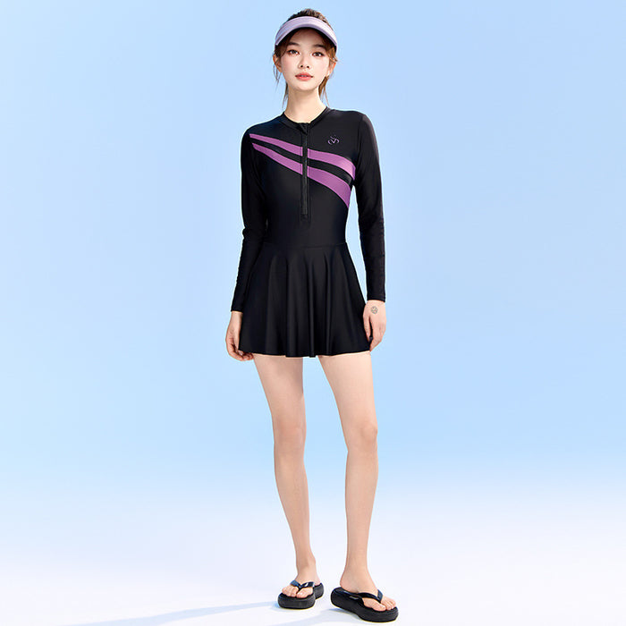 Wholesale Swimsuit long sleeved one-piece conservative swimming pool hot spring swimsuit