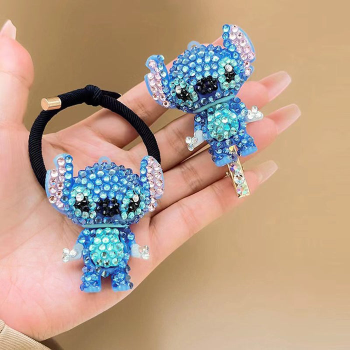 Wholesale full diamond hairpin rhinestone hair band cute cartoon hair tie cover