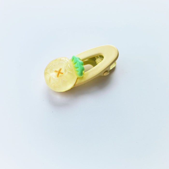 Wholesale Fruit side clip cute children's hair clip dopamine oval clip sweet wind hairpin