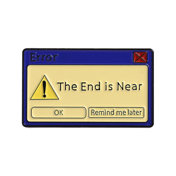 Wholesale Cartoon inspirational English quote brooch