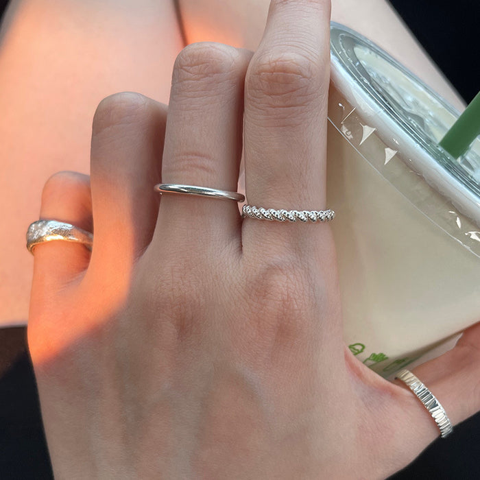 Wholesale Pure silver handmade collection, niche design, high-end feel, versatile fashion ring