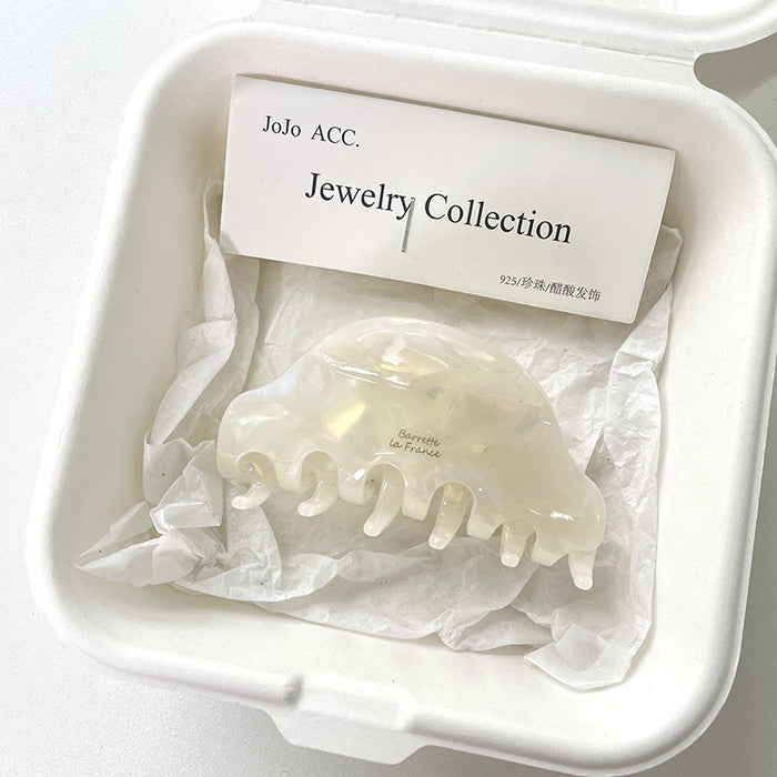 Wholesale Xiaohongshu hot-selling gold label acetic acid grab clip medium French niche simple texture hair clip shark clip headdress