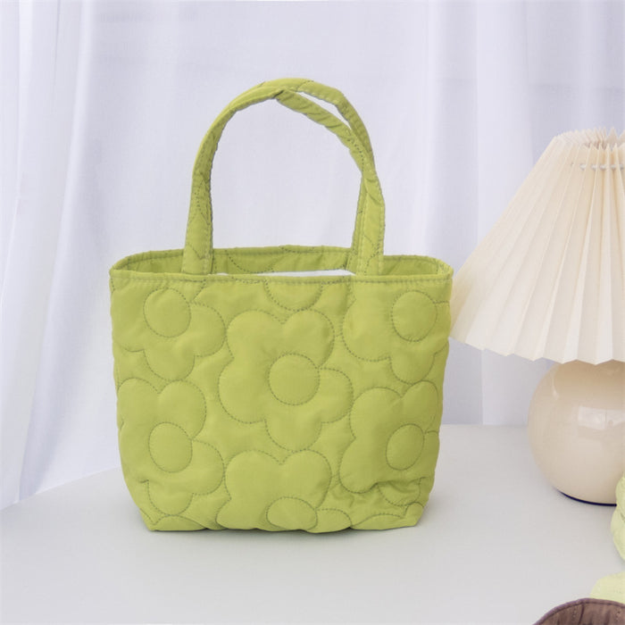 Wholesale Sweet Quilted Handheld Color Contrasting Bento Bag Storage Bag