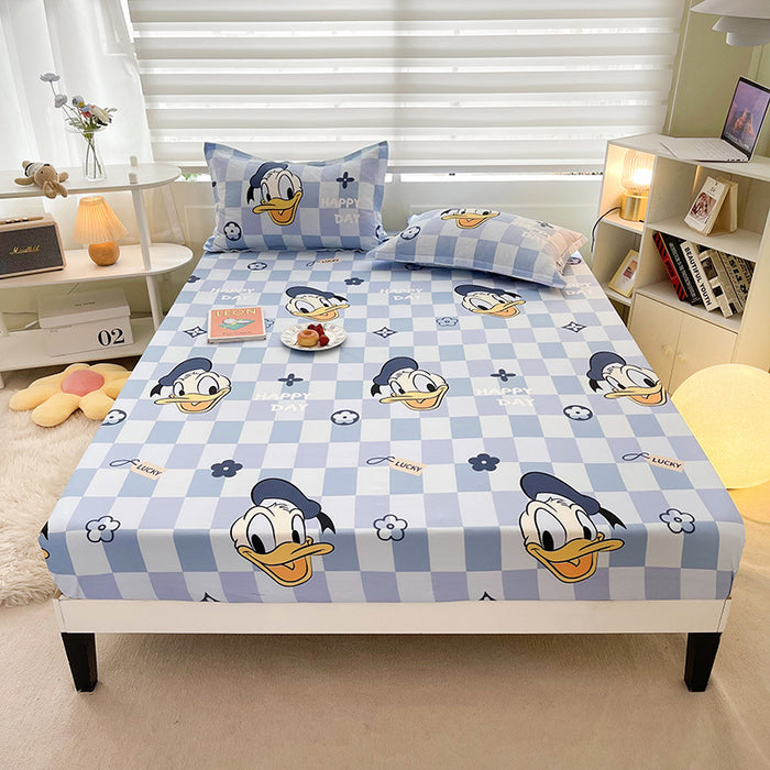 Wholesale A-level Cloud Washed Cotton Cute Cartoon Girl Heart Dormitory Bed Sheets JDC-SEE-AiErMei008