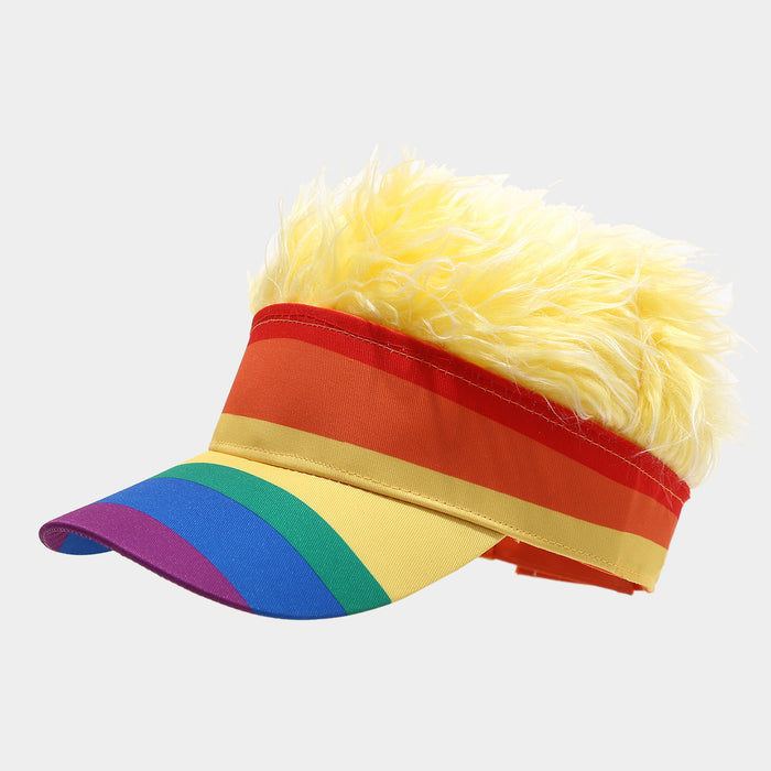 Wholesale American flag five-pointed star striped wig baseball cap