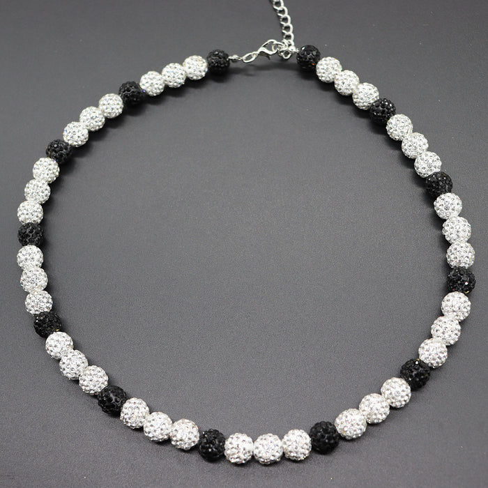 Wholesale Baseball necklace hip hop colorful diamond ball jewelry necklace