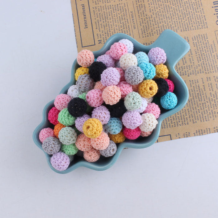 Wholesale 10PCS 16mm Wooden Cotton Thread Crochet Yarn Balls JDC-BDS-BaoQin016