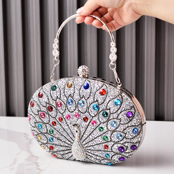 Wholesale Peacock Diamond Evening Bag Handbag JDC-HB-YiX008