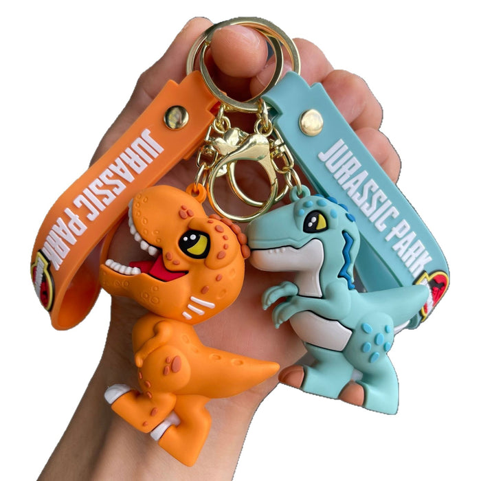 Wholesale Dinosaur PVC Keychain Trendy Cartoon Bag Charm for Gift Resale MOQ≥2